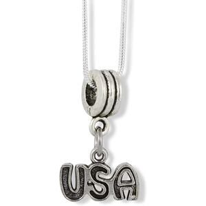 USA (just Letters) Charm Snake Chain Necklace